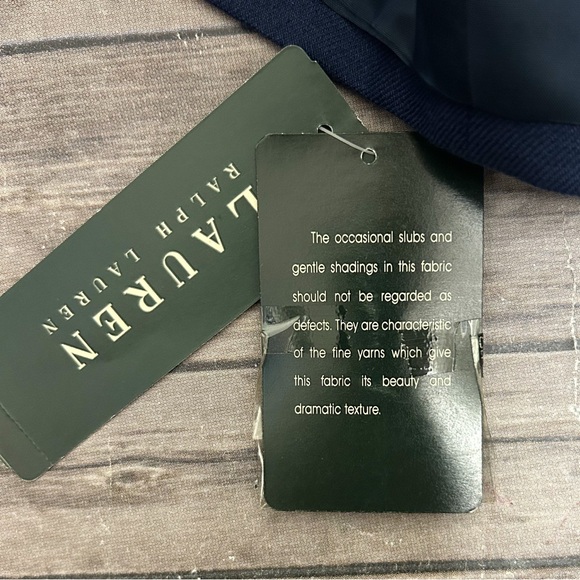 Lauren Ralph Lauren True Navy Blue Linen Double Breasted Provence Blazer 10 NWT - Picture 10 of 13